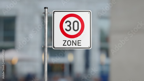 traffic sign zone thirty germany