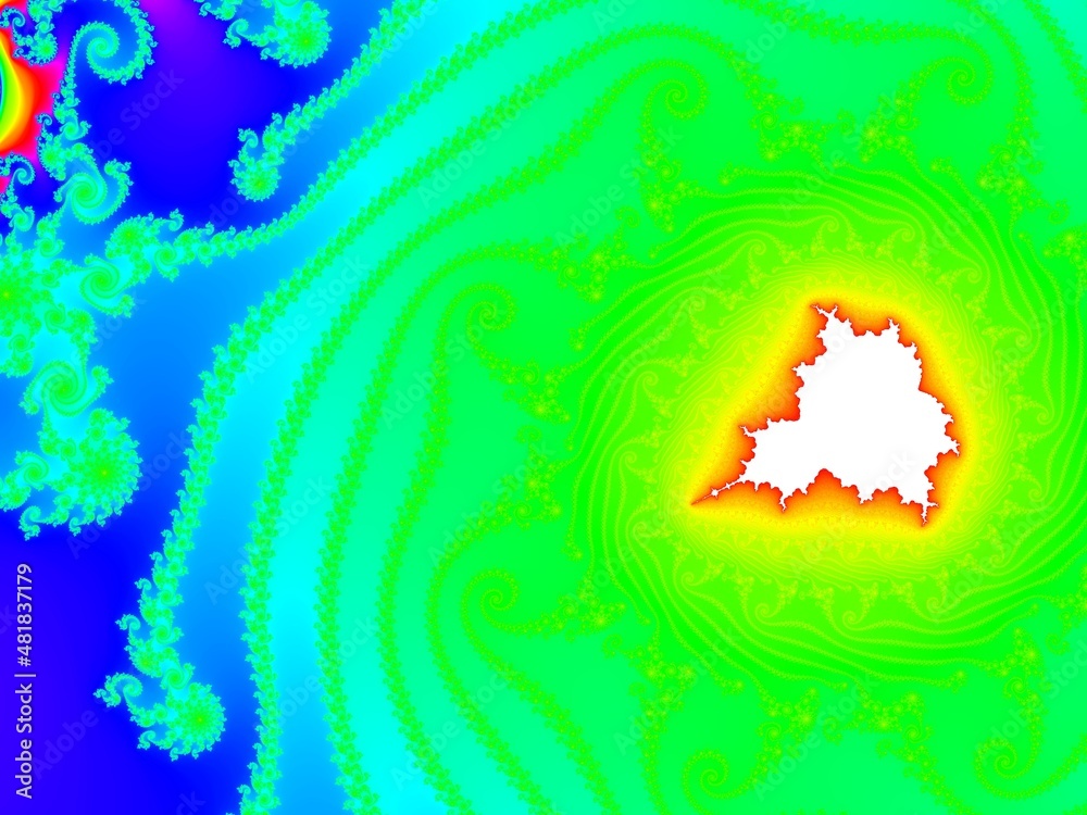 マンデルブロ集合（虹色）