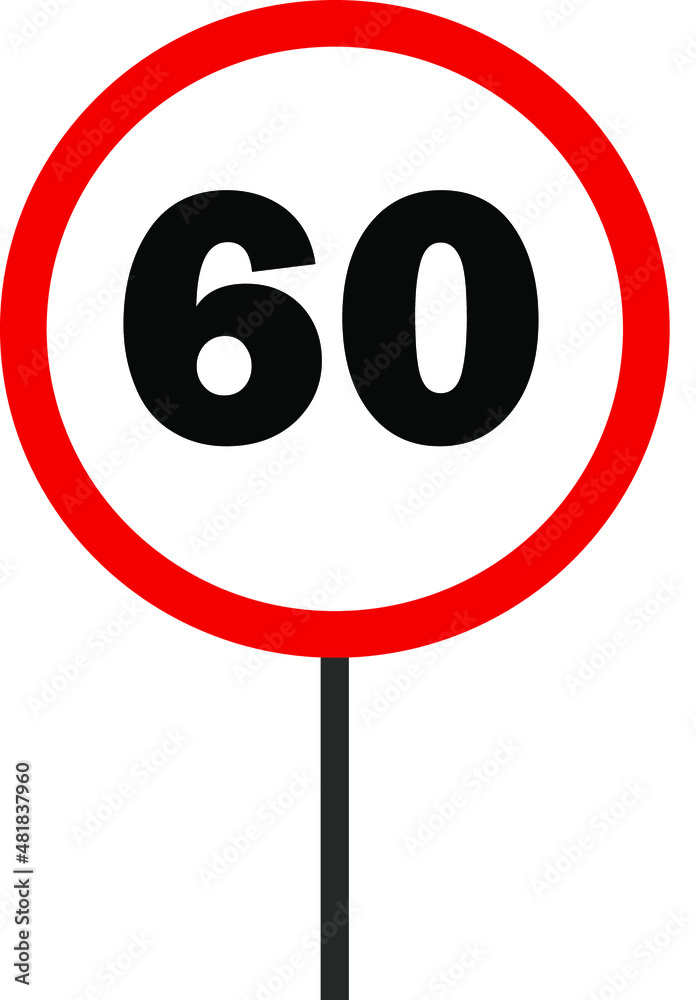 60.Illustration of traffic safety sign 60.Illustration of traffic safety sign