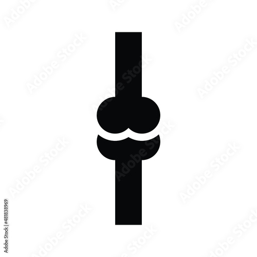 Dog bone icon on white background