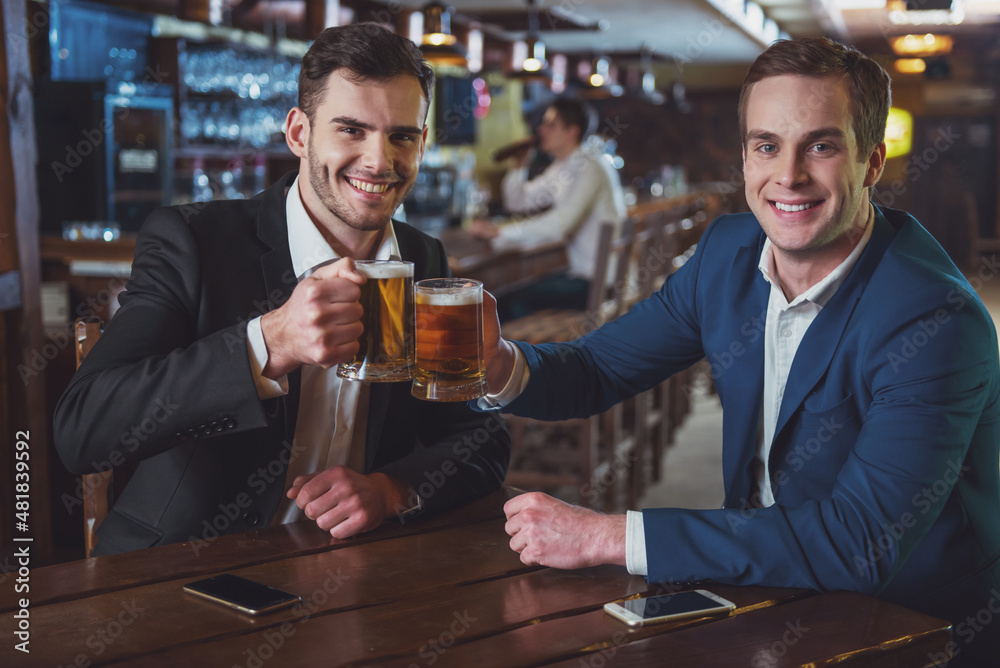 Businessmen in pub