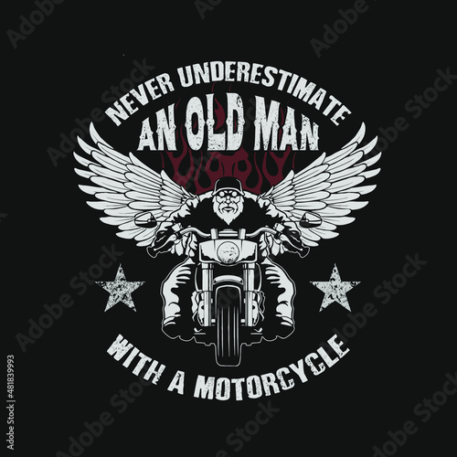 old man with motorbike