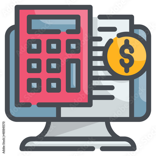 bookkeeping line icon