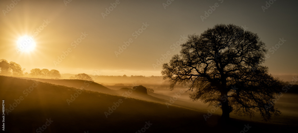 Sunrise near the village of Spofforth in North Yorkshire, England, United Kingdom Sunrise near the village of Spofforth in North Yorkshire, England, United Kingdom
