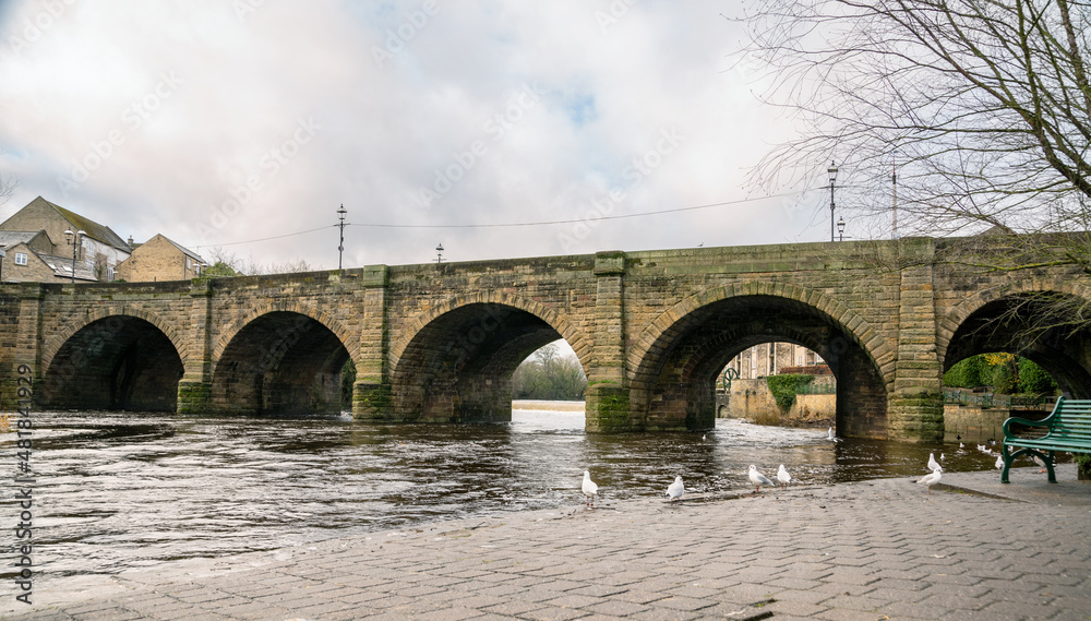 Wetherby Bridge, which spans the River Wharfe, is a Scheduled Ancient Monument and a Grade II listed structure, Wetherby, North Yorkshire, England, UK