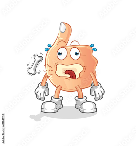 thumbs up burp mascot. cartoon vector