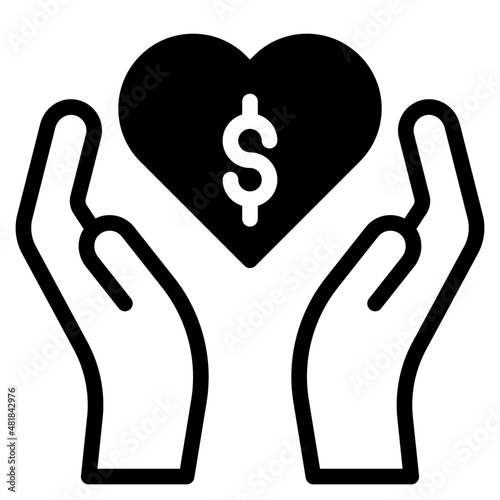 charitable glyph icon