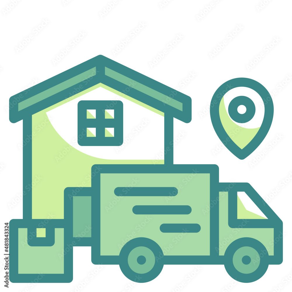 moving blue line icon