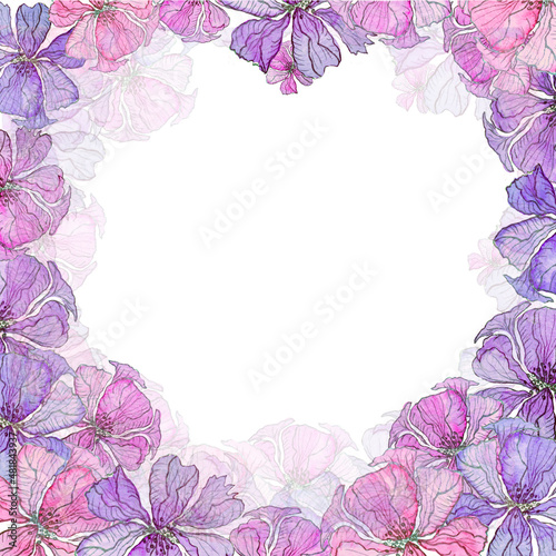pink flower frame