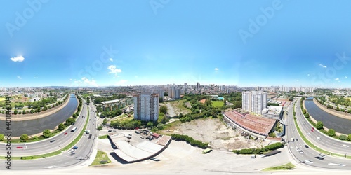 Imagem Panorâmica em 360º, região Penha de França, Aricanduva, Tatuapé, Rodovia Marginal Tietê, Distrito SP, São Paulo Brasil photo