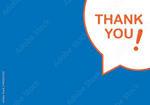 Thank you speech bubble banner, can be used for business, marketing and advertising.