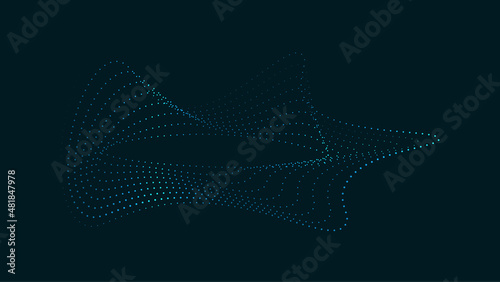 abstract background with stars of dots lines 