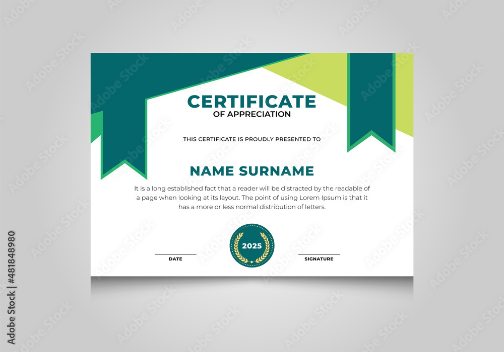 Obraz premium Professional Award Or Diploma Certificate Template.