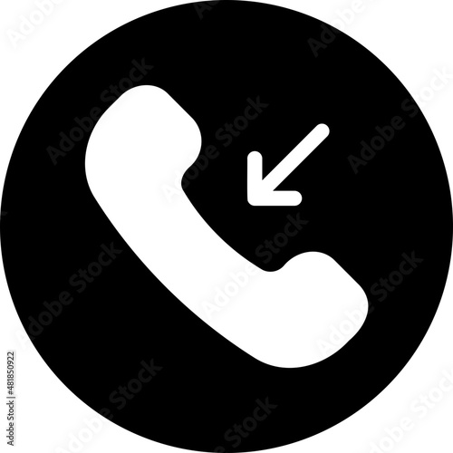 incoming call glyph icon