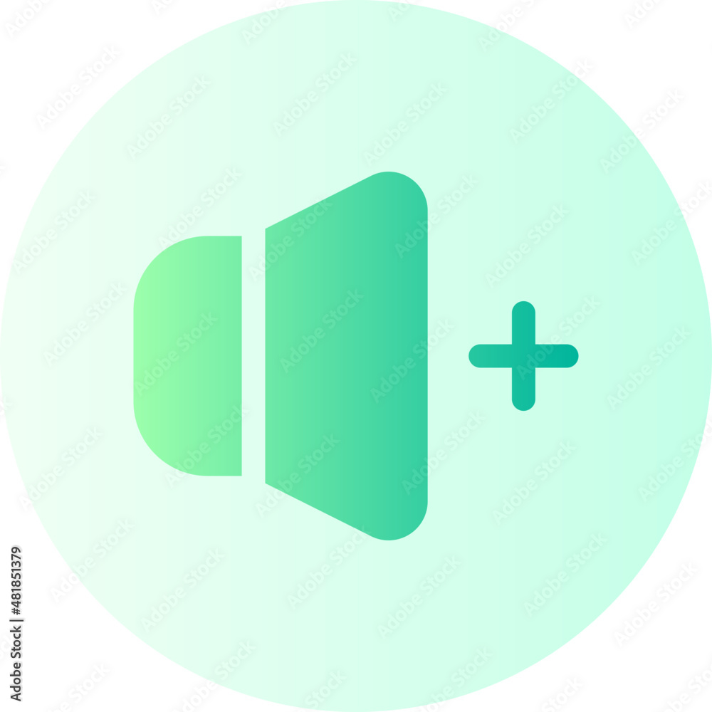 Fototapeta premium volume up gradient icon