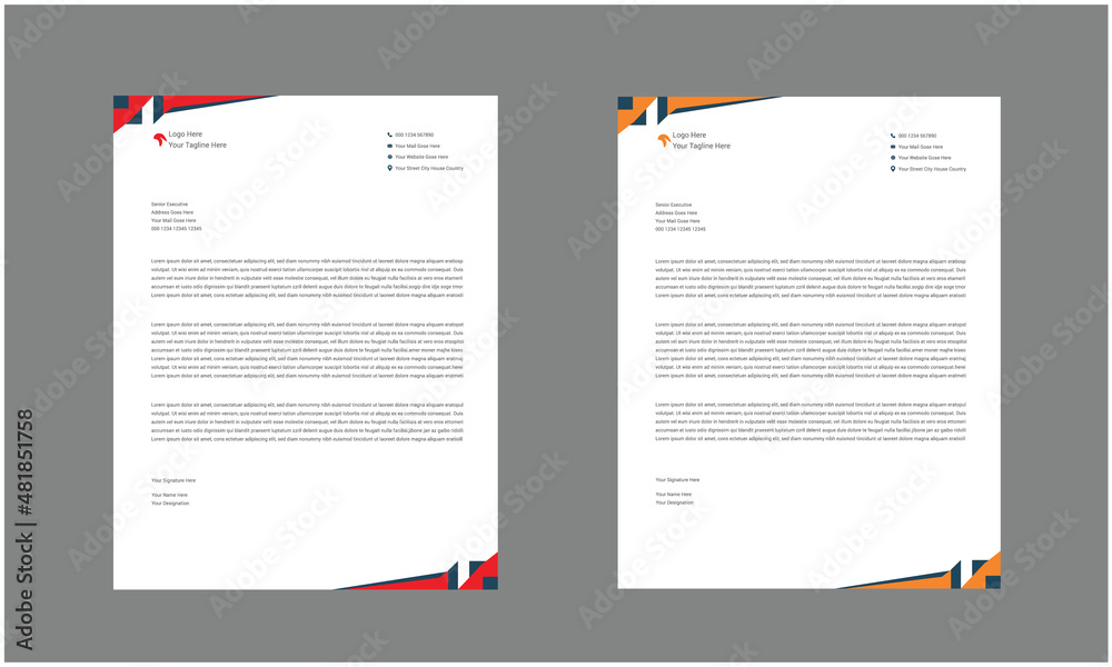 corporate business letterhead design