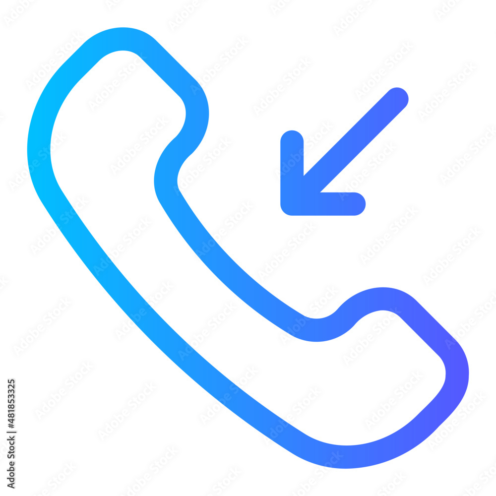 incoming call gradient icon incoming call gradient icon