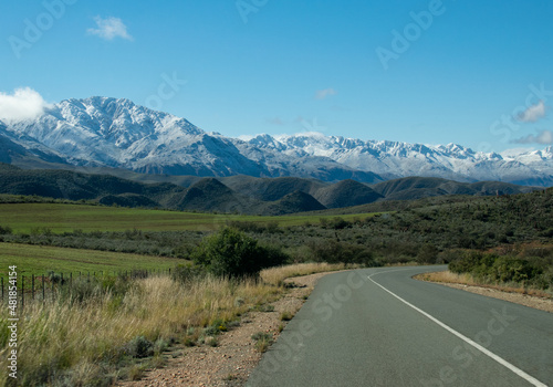 road to the snowy mountains
