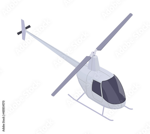 Helicopter Isometric Icon