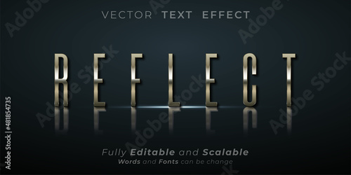 Reflect style Text effect, Editable 3d style text tittle
