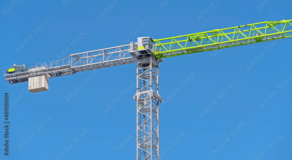 construction crane at blue sky background construction crane at blue sky background