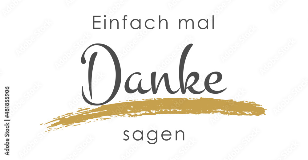 Einfach mal Danke sagen Stock-Vektorgrafik | Adobe Stock