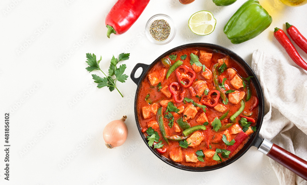 Thai style red chicken curry Thai style red chicken curry