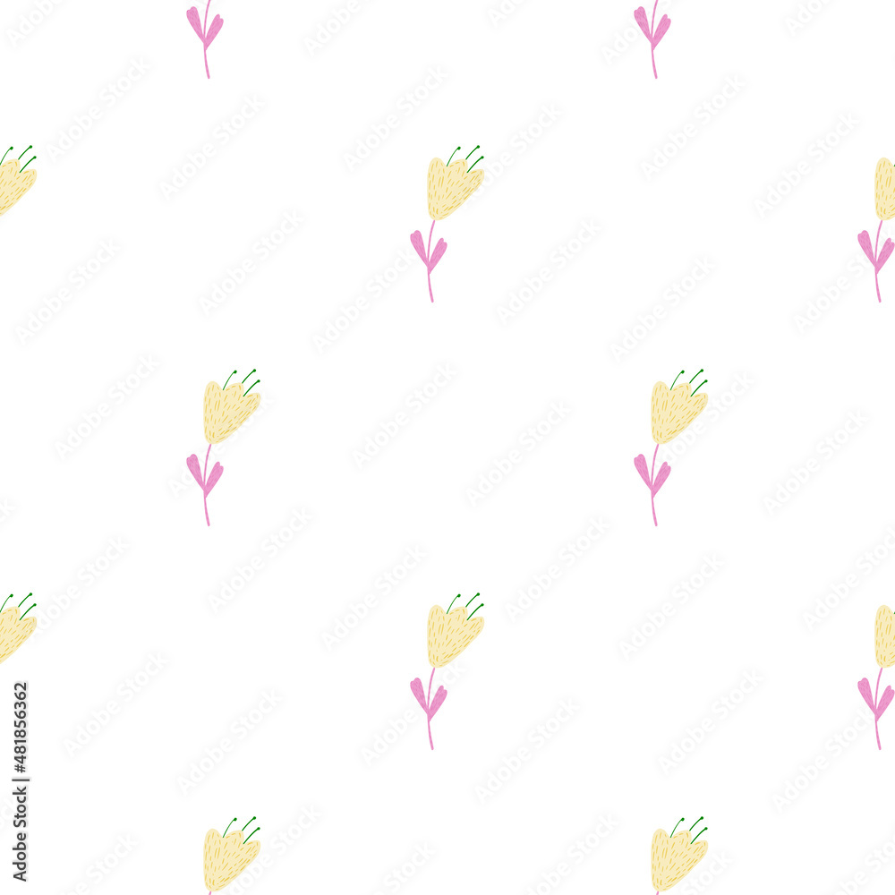 little flower seamless pattern. Vintage nature graphic.