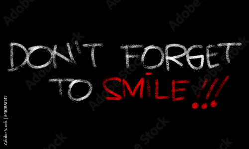 motivational words written by hand with basic colors black and white	
