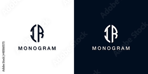 Leaf style initial letter IR monogram logo.