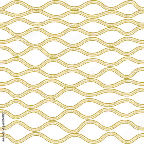 Seamless pattern, wave, brush art, illustration