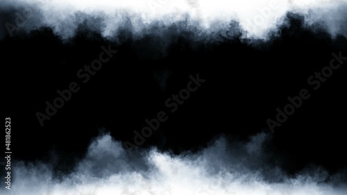 White Clouds on Black Background