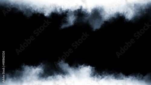 White Clouds on Black Background