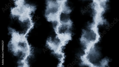 White Clouds on Black Background