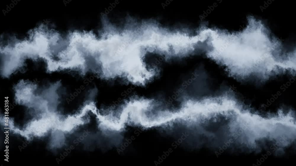 White Clouds on Black Background Loop White Clouds on Black Background Loop