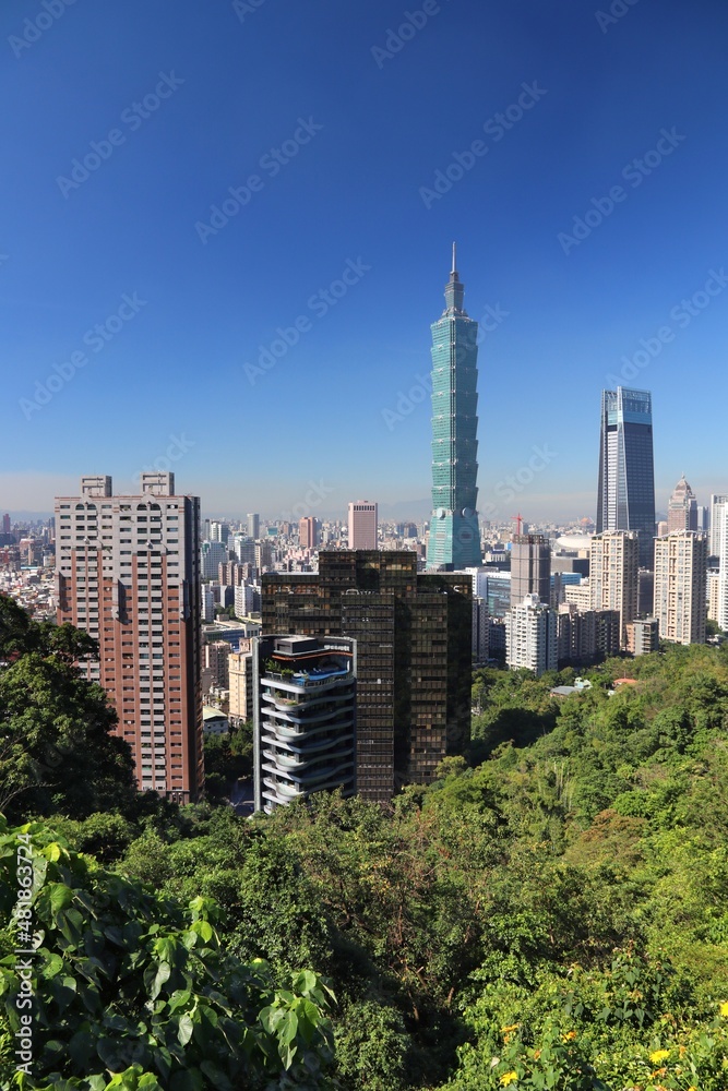 Fototapeta premium Skyline of Taipei
