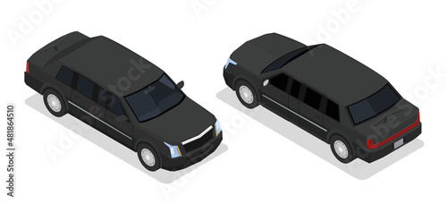 Security Service Transportation Isometrics