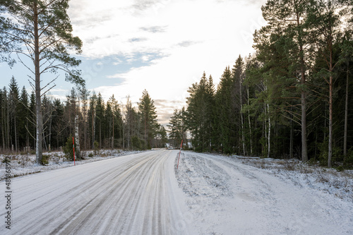 Icy road Sweden
