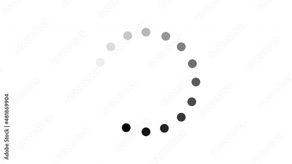 Loading circle animation on white background. Round loading animation.  Motion graphic. 4K video 30 frames per second.	
