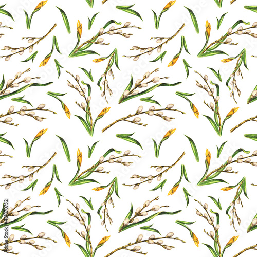 Spring pattern with daffodils
