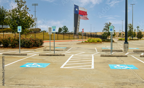 Handicap parking at football stadium