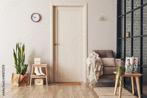 Interior of modern hall wit...