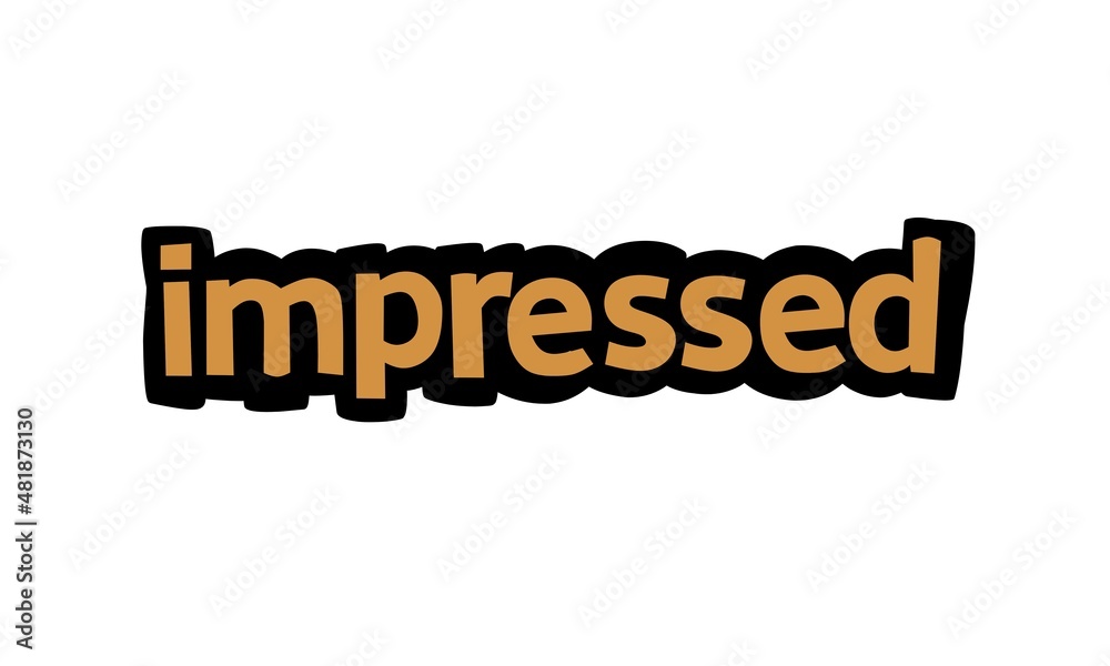 IMPRESSED writing vector design on white background IMPRESSED writing vector design on white background