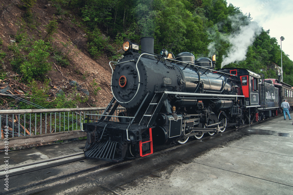 steam train in the countryside