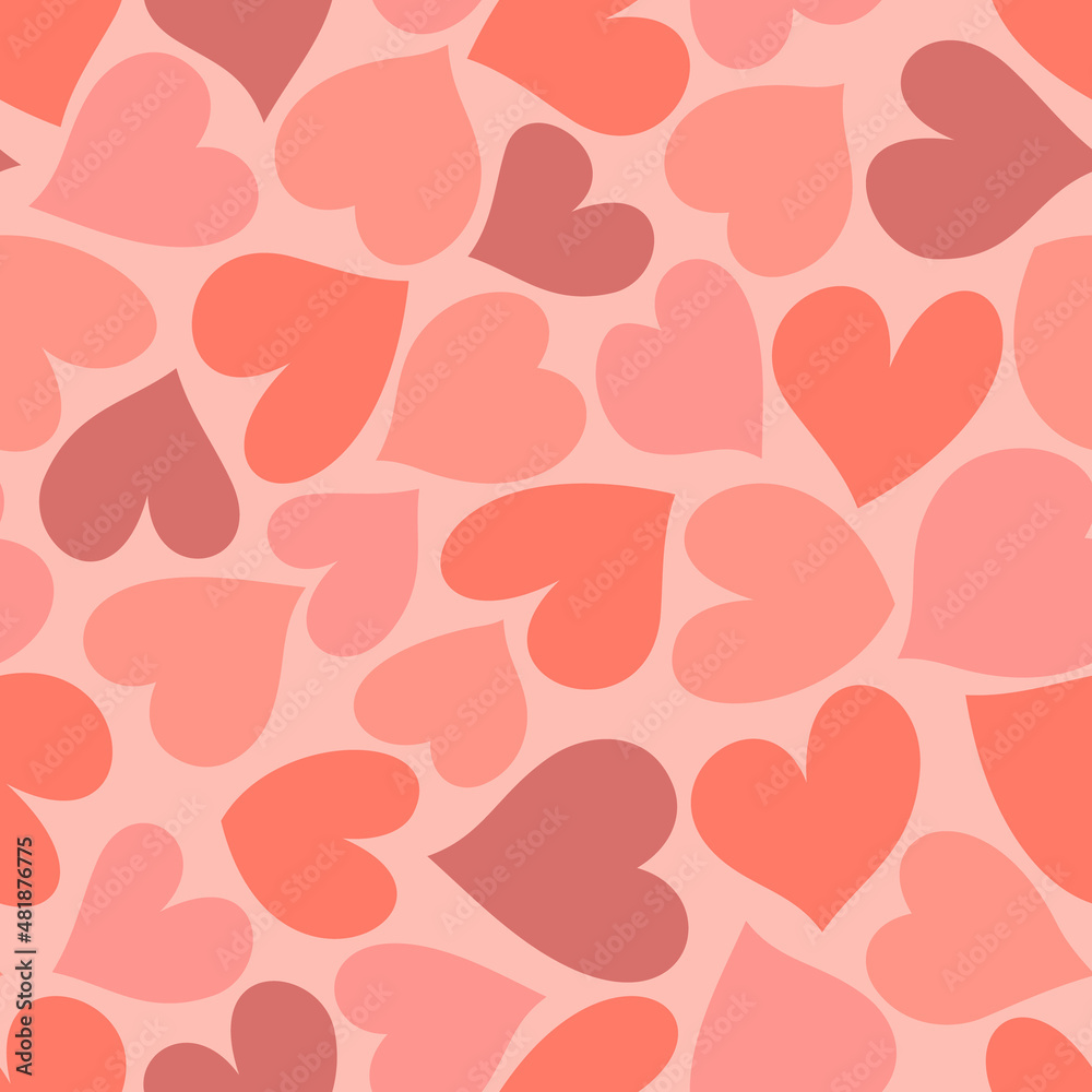 Romantic pattern with hearts. Background with Valentine's day. Vector illustration. Cartoon style. Romantic pattern with hearts. Background with Valentine's day. Vector illustration. Cartoon style.