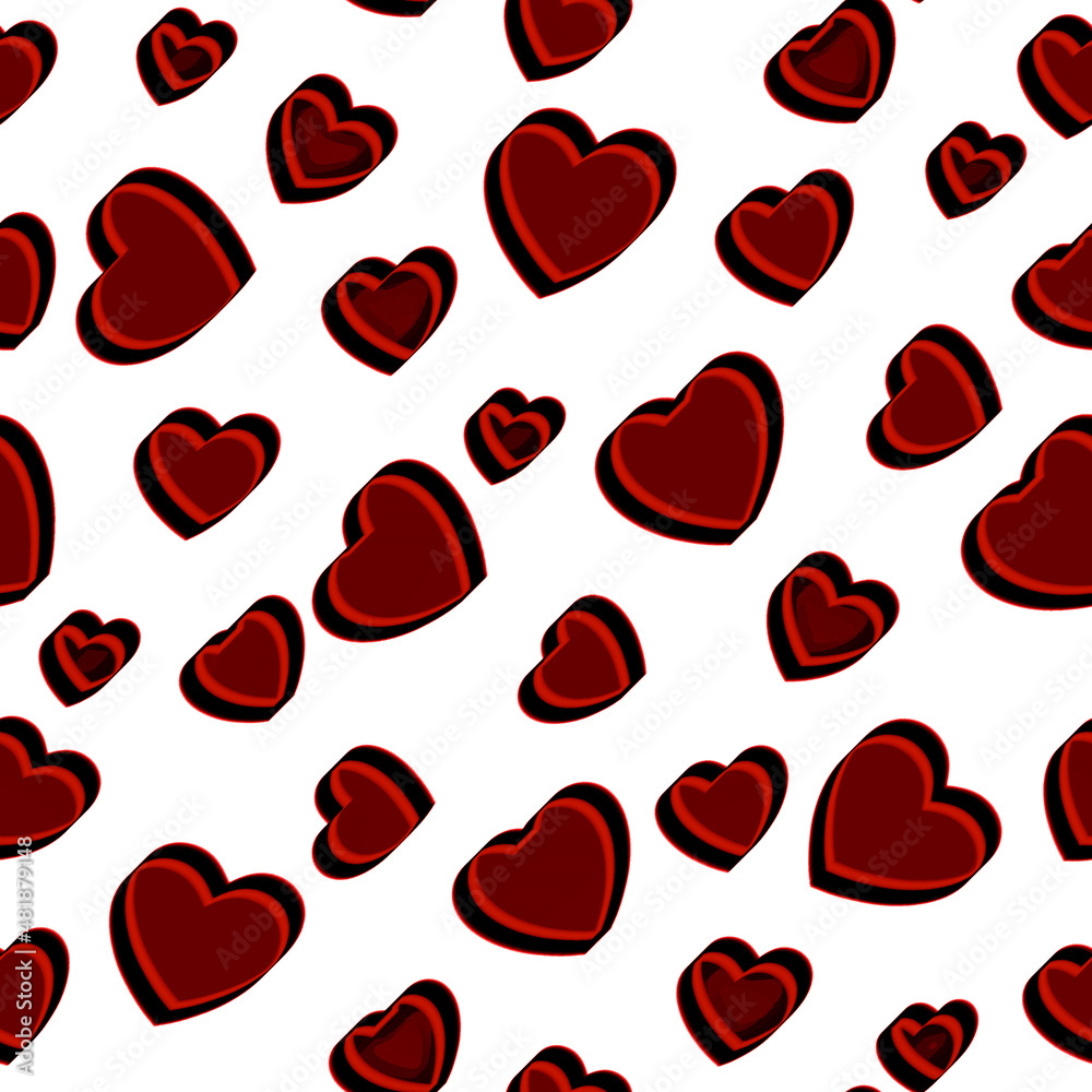 Seamless pattern with psychedelic red hearts. Blurred effect. Saint Valentine wallpaper Seamless pattern with psychedelic red hearts. Blurred effect. Saint Valentine wallpaper
