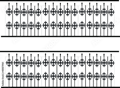 black and white background of parapet.