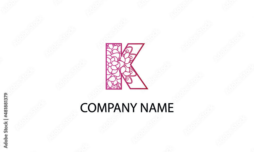 Letter K abstract monogram vector logo template