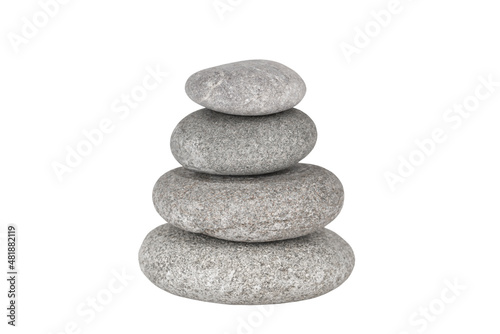 stones in the form of a pyramid isolate