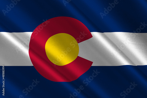 Flag of Colorado is a state in the Mountain West subregion of the Western United States photo